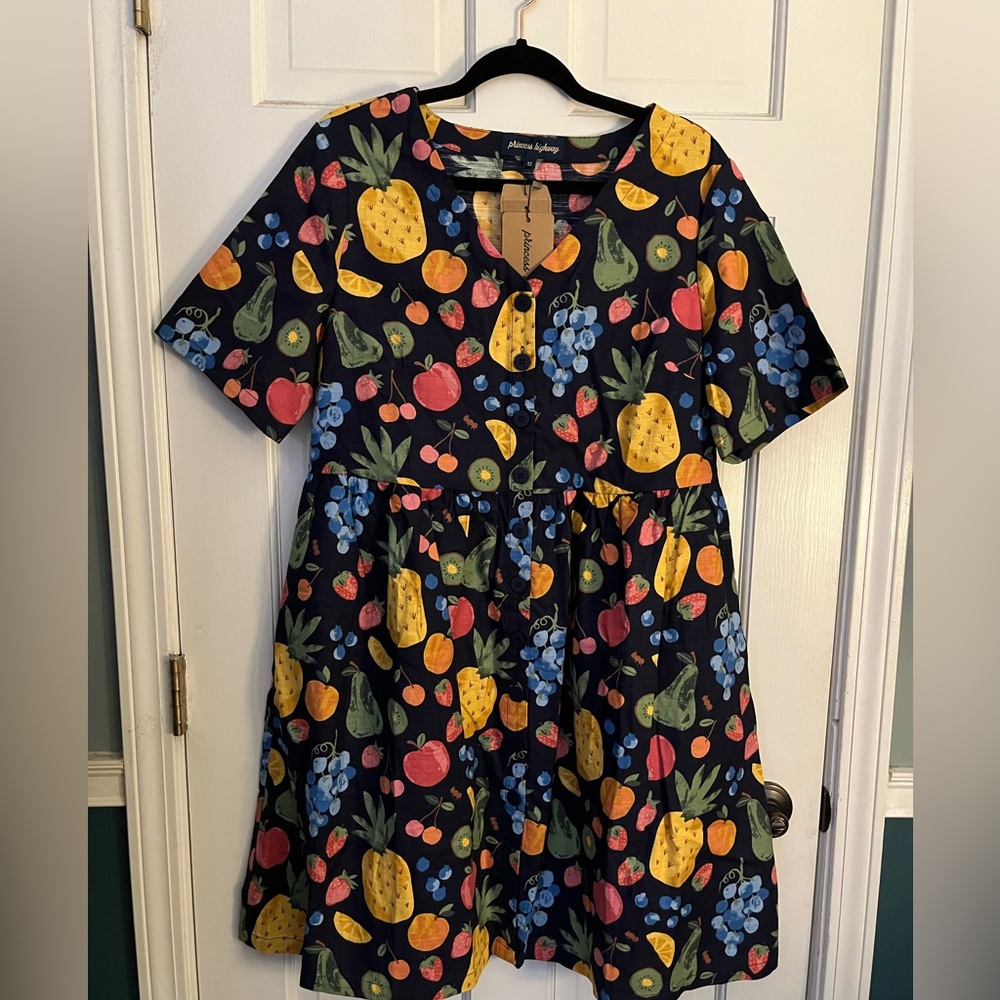 Princess Highway button fruit dress size 12